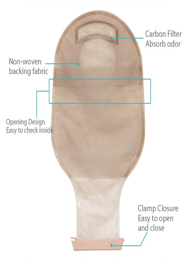 لوتفانسي أكياس فغر القولون من لوت فانسي، 10 قطع، أكياس تصريف من قطعتين مع إغلاق بمشبك للعناية بفتحة فغر القولون أثناء تنظير القولون (بدون حواجز جلدية)، لوازم فغر اللفائفي - Image 2